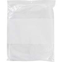 White Block Poly Bags, Reclosable, 15" x 12", 2 mils Fastek