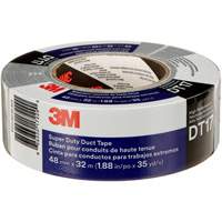 DT17 Super-Duty Duct Tape, 17 mils, Black, 48 mm (2") x 32 m (105') Fastek