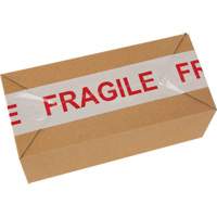 Ruban d'emballage Fragile, Adh&eacute;sif Thermofusible, 2 mils, 48 mm (2") x 100 m (328') Fastek