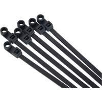 Screw-In Cable Tie, 8" Long, 50 lbs. Tensile Strength, Black Fastek