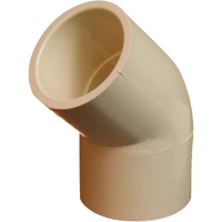 Flowguard Gold&reg; 45° Elbow Fitting, Standard, CPVC, 1/2" Fastek