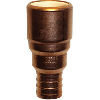 Pipe Adapter, Hub x Pex Barb, 1/2" Dia., Copper/CPVC Fastek