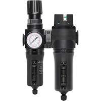 Manual Drain Filter, Regulator & Coalescing Filter with Metal Bowl Modulair 300, 1/4" NPT, 250 PSI, 5.1 fl. oz. Capacity Fastek