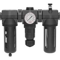 Filtre, d&eacute;tendeur & lubrificateur Modulair 400 avec drain manuel & bol standard, 3/4" NPTF Fastek