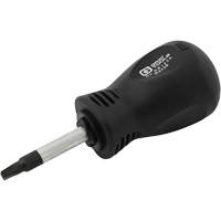 Square Recess Stubby Screwdriver, #3 Tip, Round, 3-1/4" L, Cushion Grip Handle Fastek