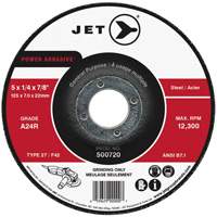 Meule POWER ABRASIVE, 4" x 1/4", Arbre 5/8", Type 27 Fastek