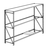 Pronto Bulk Storage Racks - 22-Ga. Shelf Panels, Galvanized Steel, 24" W x 6" D Fastek