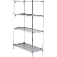 Shelving Unit, 4 Tiers, 36" W x 63" H x 18" D Fastek