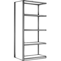 Interlok Shelving Unit, Steel, Boltless, 800 lbs. Capacity, 36" W x 100" H x 24" D Fastek