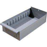 Interlok Boltless Shelving Shelf Box, Steel, 11-5/8" W x 12" D x 2-3/4" H, Light Grey Fastek