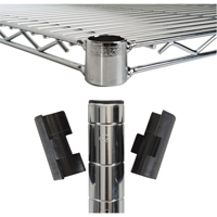 Manchons fendus pour &eacute;tag&egrave;re en treillis chromat&eacute; Fastek