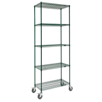 Wire Shelf Cart, Epoxy Finish, 36" x 92" x 18", 800 lbs. Capacity Fastek
