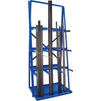 Bar Storage Rack, Vertical, 3 Levels, 36" W x 24" D x 84" H, 3000 lbs. Cap. Fastek