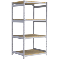 Wide Span Record Storage Shelving, Steel, 4 Shelves, 42" W x 32" D x 84" H Fastek