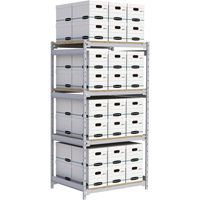 Wide Span Record Storage Shelving, Steel, 4 Shelves, 42" W x 32" D x 84" H RN013 | Fastek