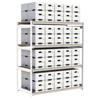 Wide Span Record Storage Shelving, Steel, 4 Shelves, 72" W x 32" D x 84" H, Add-On Kit RN147 | Fastek