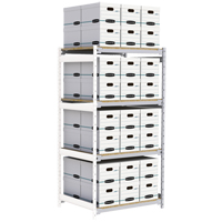 Wide Span Record Storage Shelving, Steel, 4 Shelves, 42" W x 32" D x 84" H, Add-On Kit RN151 | Fastek