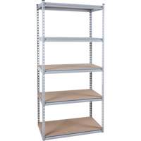 Heavy-Duty Shelving, Steel, Boltless, 1200 lbs. Capacity, 36" W x 72" H x 18" D Fastek