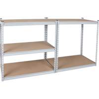 Heavy-Duty Shelving, Steel, Boltless, 1200 lbs. Capacity, 36" W x 72" H x 18" D Fastek