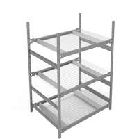 Wide Span Storage Shelving, Steel, Boltless, 1340 lbs. Capacity, 42" W x 60" H x 32" D Fastek