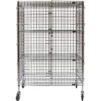 Security Cart, Chrome Plated, 48" x 69" x 24", 500 lbs. Capacity Fastek
