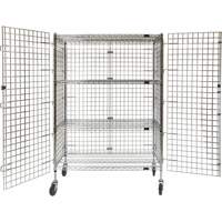 Security Cart, Chrome Plated, 48" x 69" x 24", 500 lbs. Capacity Fastek