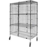 Security Cart, Chrome Plated, 48" x 69" x 24", 500 lbs. Capacity Fastek