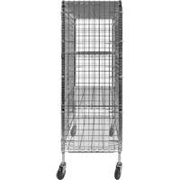Security Cart, Chrome Plated, 48" x 69" x 24", 500 lbs. Capacity Fastek