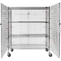 Security Cart, Chrome Plated, 60" x 69" x 24", 500 lbs. Capacity Fastek