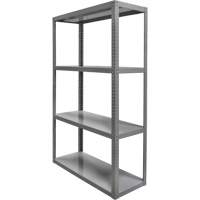 Heavy-Duty Shelving, Steel, Bolted, 3000 lbs. Capacity, 36" W x 72" H x 24" D Fastek