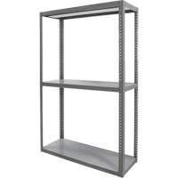Heavy-Duty Shelving, Steel, Bolted, 3000 lbs. Capacity, 36" W x 72" H x 24" D Fastek
