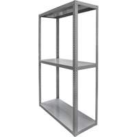Heavy-Duty Shelving, Steel, Bolted, 3000 lbs. Capacity, 36" W x 72" H x 24" D Fastek