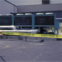 Rubans pour barricades, Anglais, 3" la x 1000' lo, 2 mils, Noir sur jaune Fastek