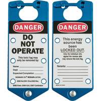 Labeled Lockout Hasps, Blue Fastek