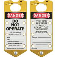 Labeled Lockout Hasps, Yellow Fastek