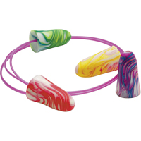 Bouchons d'oreilles en mousse SparkPlugs, Vrac - Boîte, Avec cordon Fastek