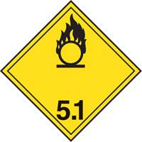TDG Shipping Labels, Class 5.1, Oxidizing Substances, Paper Fastek