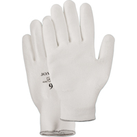 White Knit Palm Coated Gloves, Size Small/7, Polyurethane Coated, HPPE Shell, EN 388 Level 2 Fastek