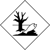 Étiquette d'expédition TMD marque de polluant marin, 4" lo x 4" la, Noir sur blanc SAK383 | Fastek