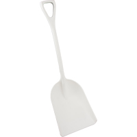 Safety Shovels - Hygienic Shovels (One-Piece), 14" x 17" Blade, 42" Length, Plastic, White SAL461 | Fastek