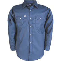 Work Shirts, Men's, Small, Navy Blue Fastek