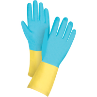 Premium Dipped Chemical-Resistant Gloves, Size X-Large/10, 12" L, Neoprene/Rubber Latex, Cotton/Flock-Lined Inner Lining, 20-mil SAM653 | Fastek