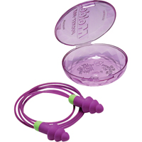 Rockets&reg; Reusable Earplugs, Corded, Bulk - Plastic Case, 27 dB NRR, One-Size Fastek