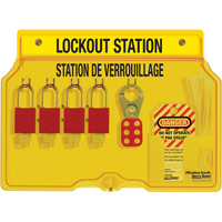Station de verrouillage, Cadenas Aluminium, Capacit&eacute; de 4, Cadenas Compris Fastek