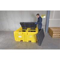 IBC Spill Pallet Plus&reg; Without Drain, 365 US gal. Spill Capacity, 62" x 62" x 28" Fastek