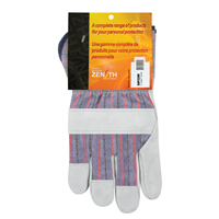 Gants d'ajusteur rugueux, T-Grand, Paume en Cuir de vache refendu, Doublure en Coton Fastek