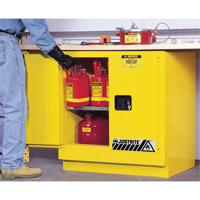 Sure-Grip&reg; EX Undercounter Flammable Safety Cabinet, 22 gal., 2 Door, 35" W x 35" H x 22" D Fastek