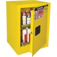 Sure-Grip&reg; EX Benchtop Flammable Safety Cabinet, 24 gal., 1 Door, 21" W x 27" H x 18" D Fastek