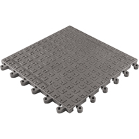 ErgoDeck&reg; Soft No. 566 Matting, PVC, 1-1/2' W x 1-1/2' L, 7/8" Thick, Charcoal Fastek