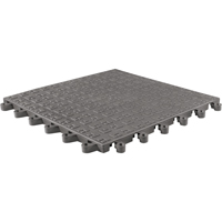 ErgoDeck&reg; Soft No. 566 Matting, PVC, 1-1/2' W x 1-1/2' L, 7/8" Thick, Charcoal Fastek